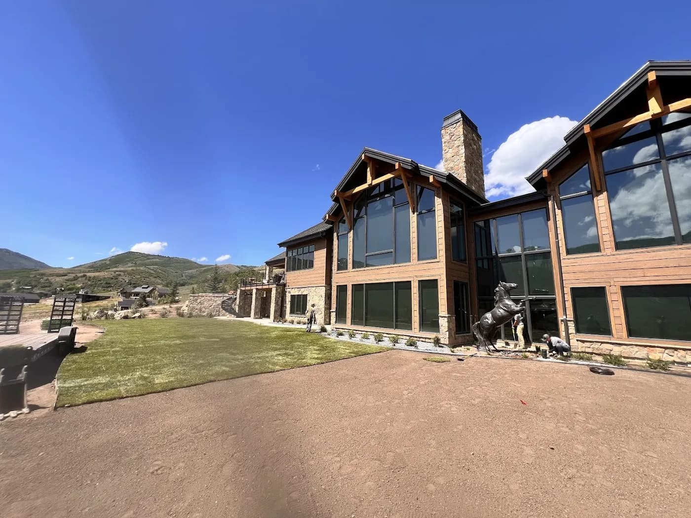 Dirt grading and leveling project by Felter Landscape in Weber County, Utah